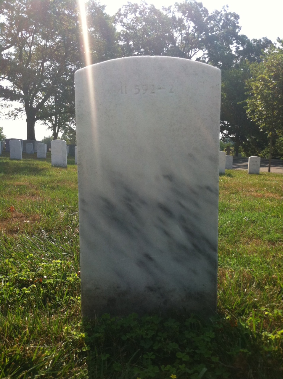 Back of headstone — Paul Millichap