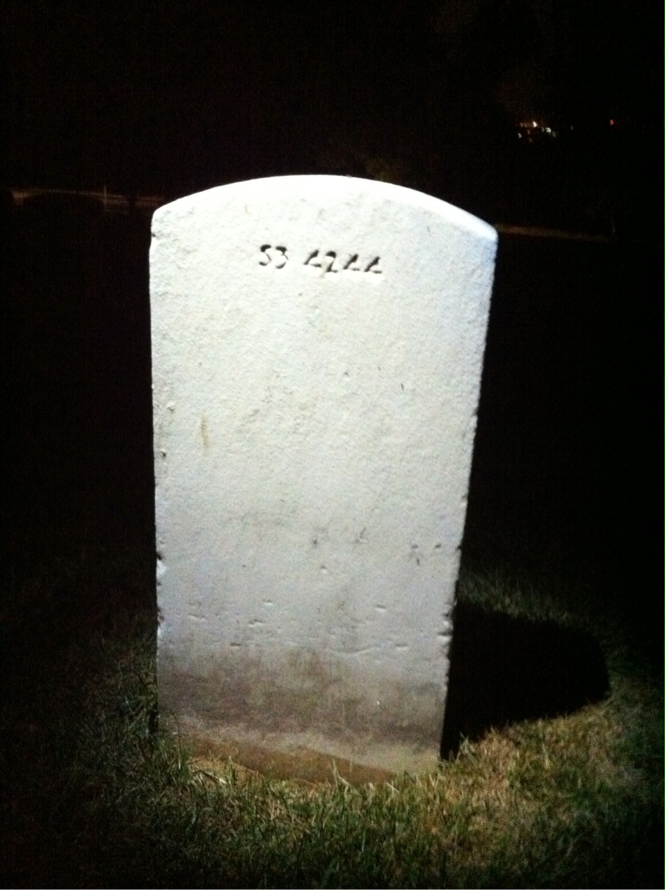 Back of headstone — Roxie Moore