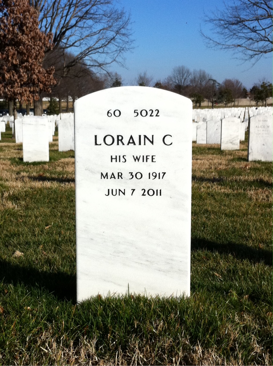 Back of headstone — John Albrittain