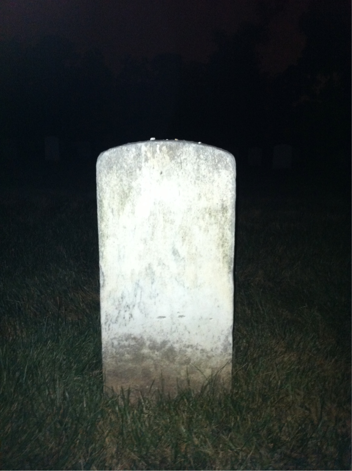 Back of headstone — Charles Mullett