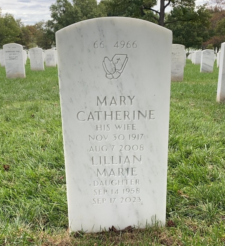 Back of headstone — John Busch