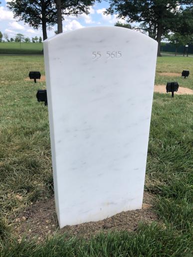 Back of headstone — Timothy W Niles