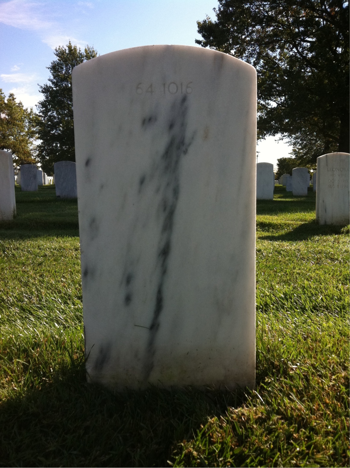 Back of headstone — Noel Monahan