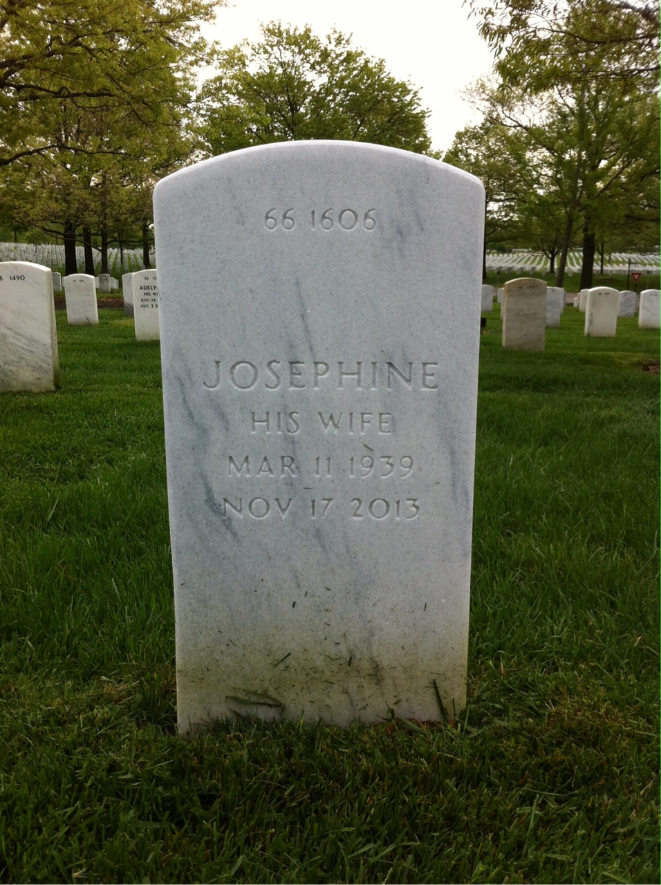Back of headstone — Thomas Williams