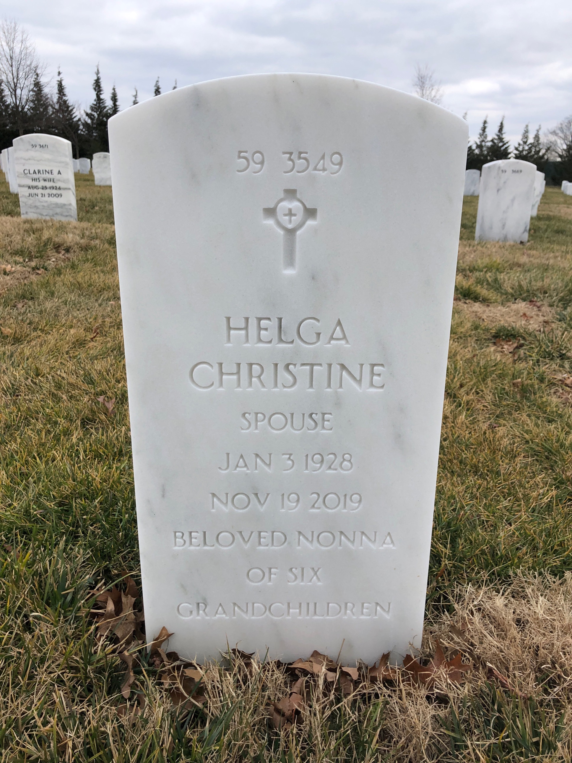 Back of headstone — Giaconto Ripani