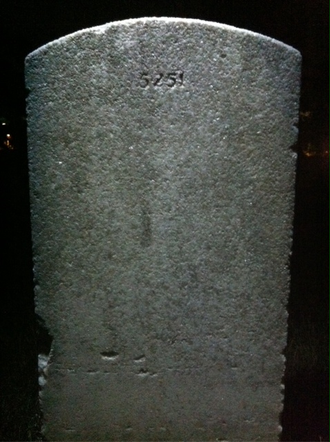 Back of headstone — George Babcock