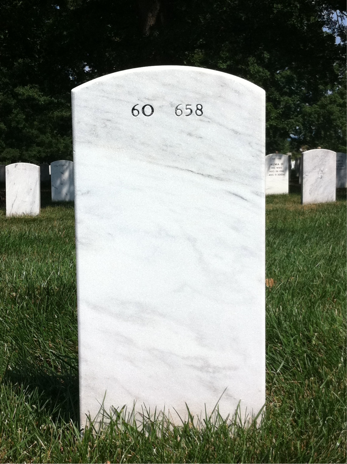 Back of headstone — Henry Vannostrand