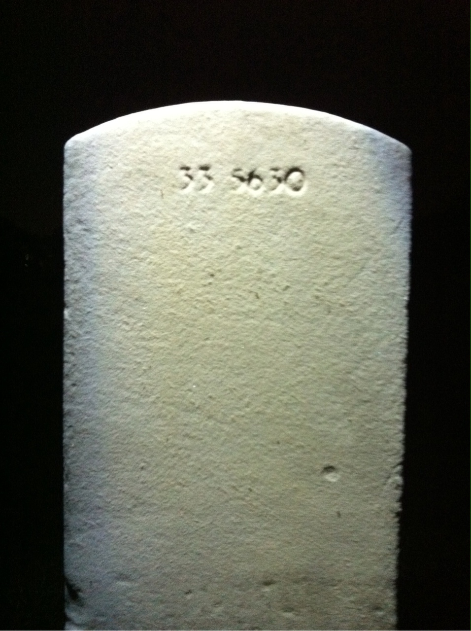 Back of headstone — Frederick Artois
