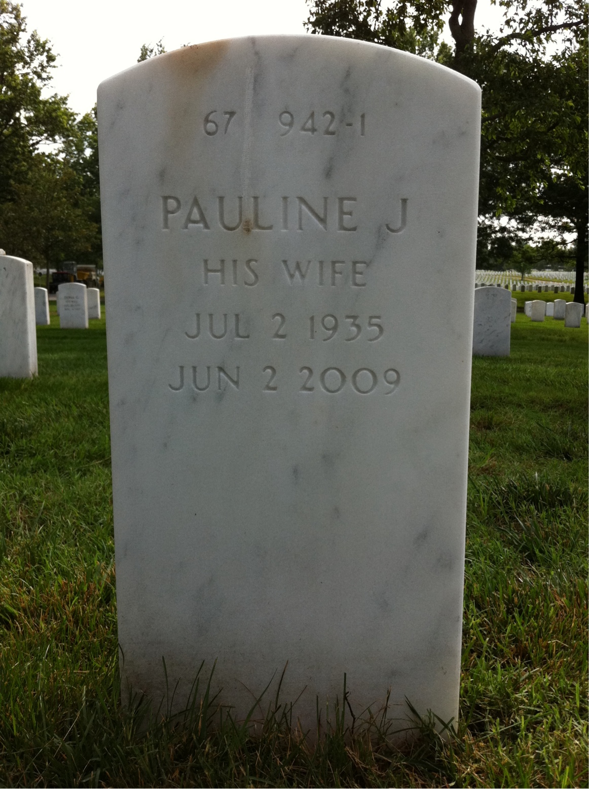 Back of headstone — David Cecil
