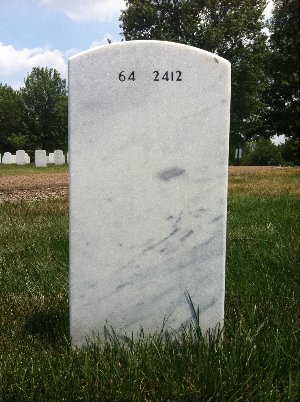 Back of headstone — Carl Lyon