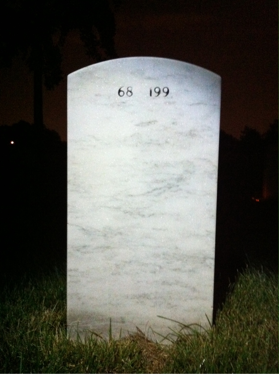 Back of headstone — Frank Atkinson