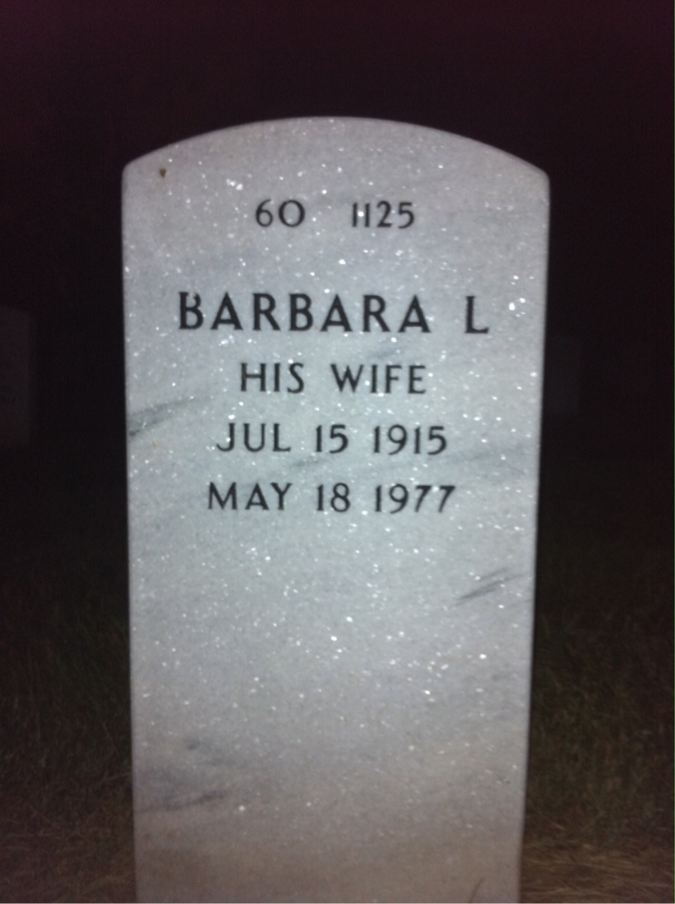 Back of headstone — William Ellenberger