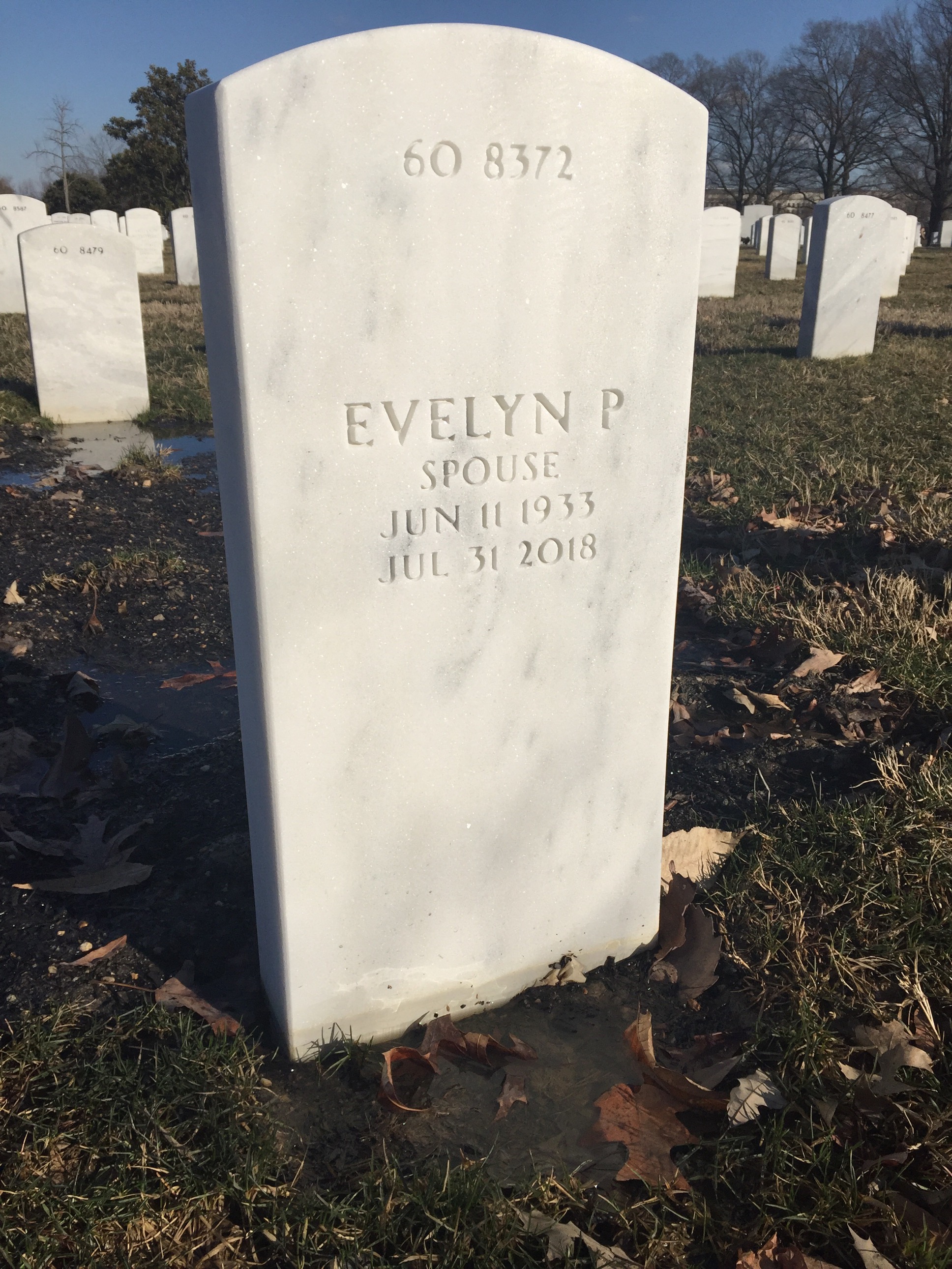 Back of headstone — Richard Mock