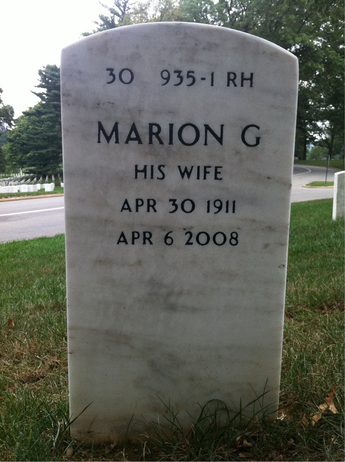 Back of headstone — Donald Decker