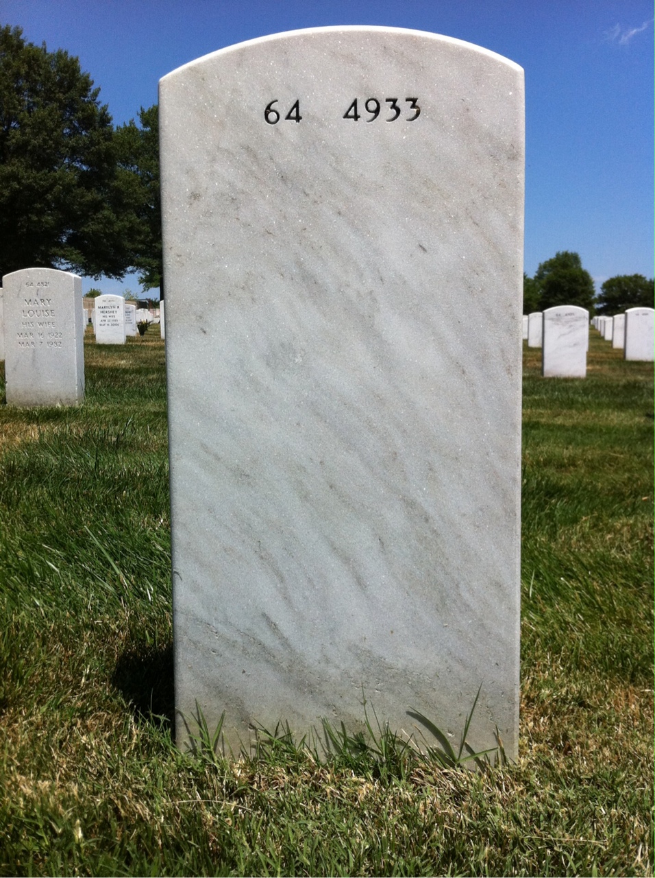 Back of headstone — Barney Barco