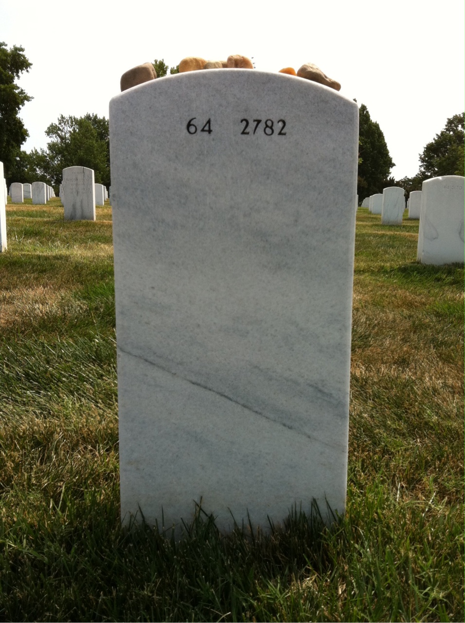 Back of headstone — Jeffrey Westerhoff