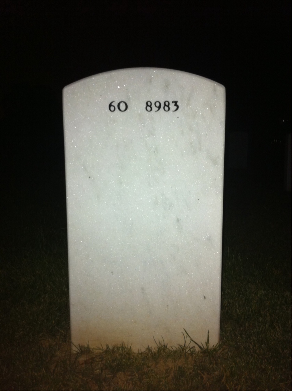Back of headstone — Patrick Arthur