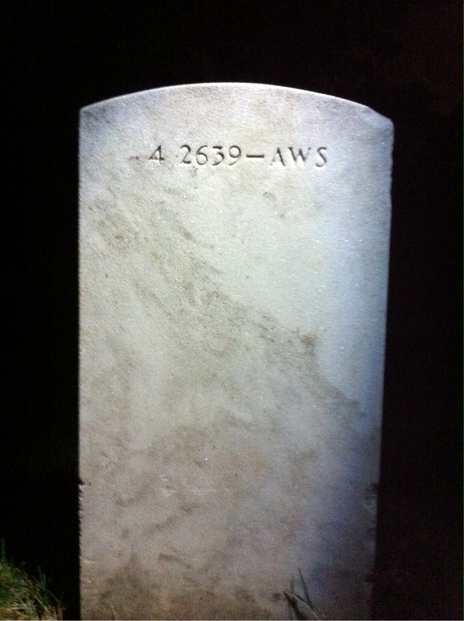 Back of headstone — Keren Conrad