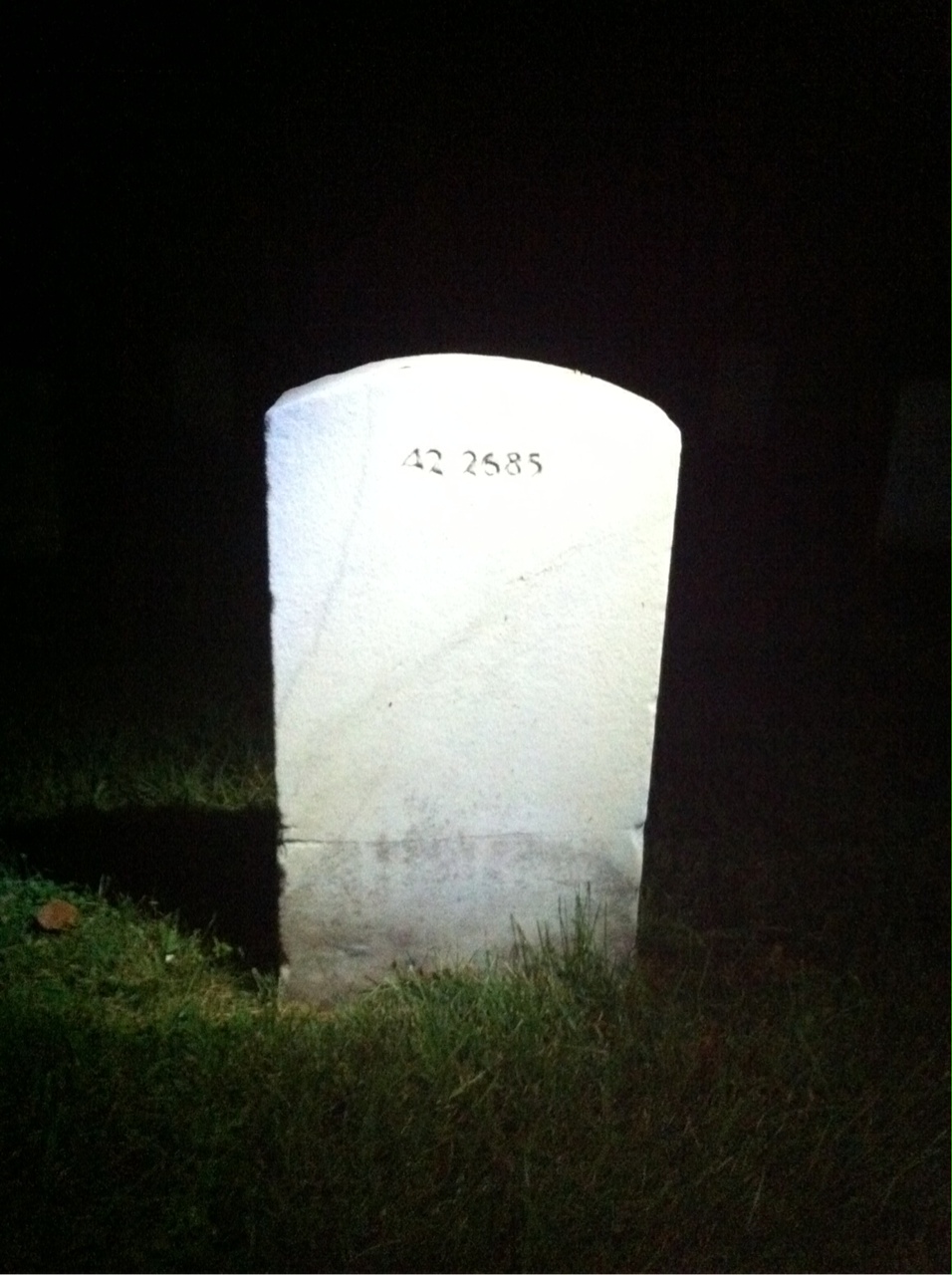 Back of headstone — Henry G Brown