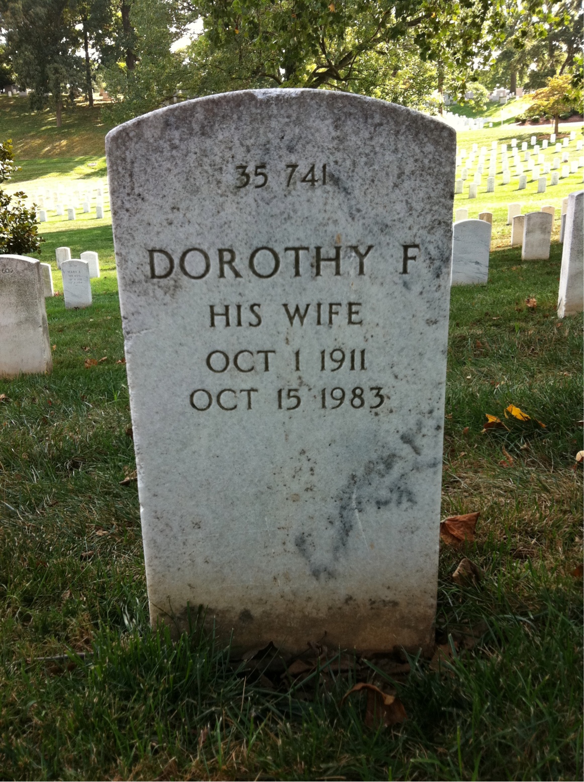 Back of headstone — Robert Bauer