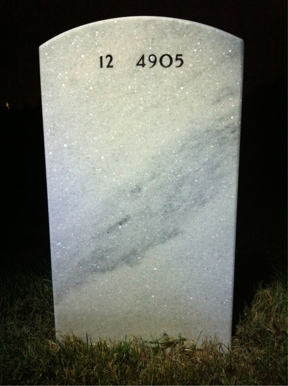 Back of headstone — Edward Belet