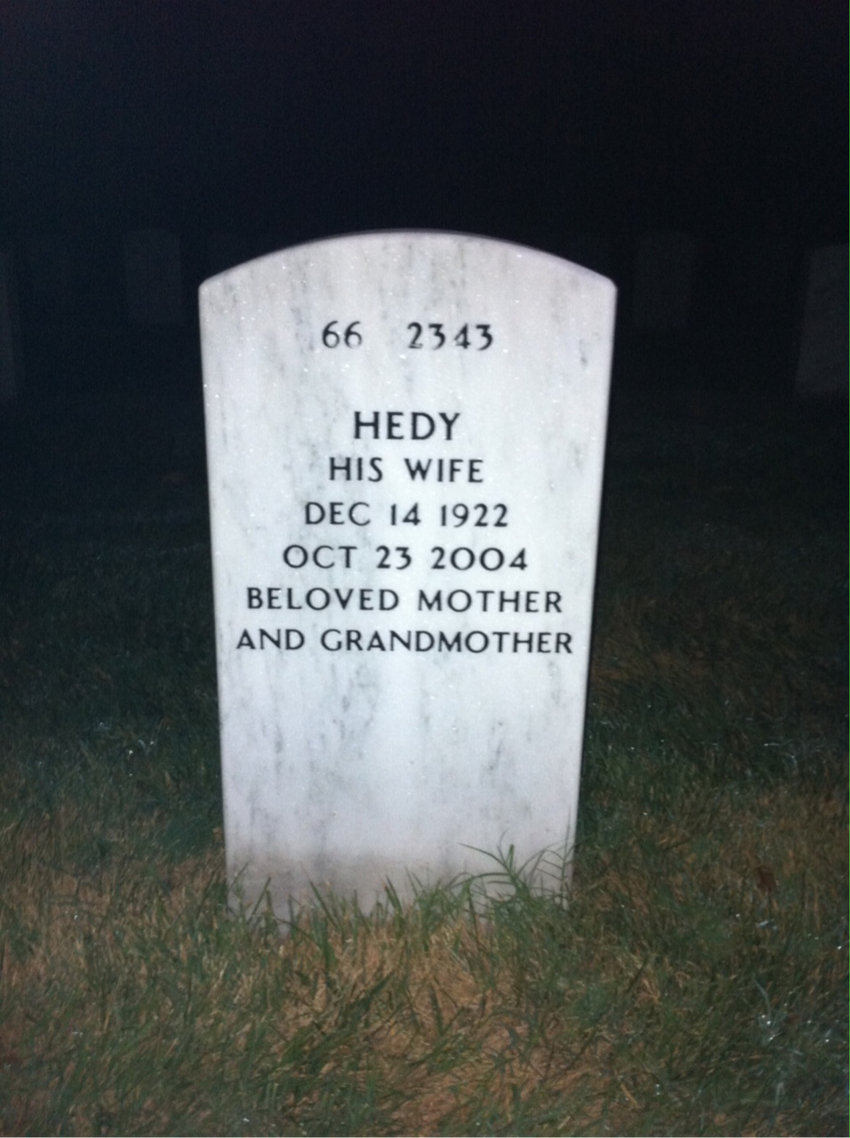 Back of headstone — Ziggi Grzywnowicz
