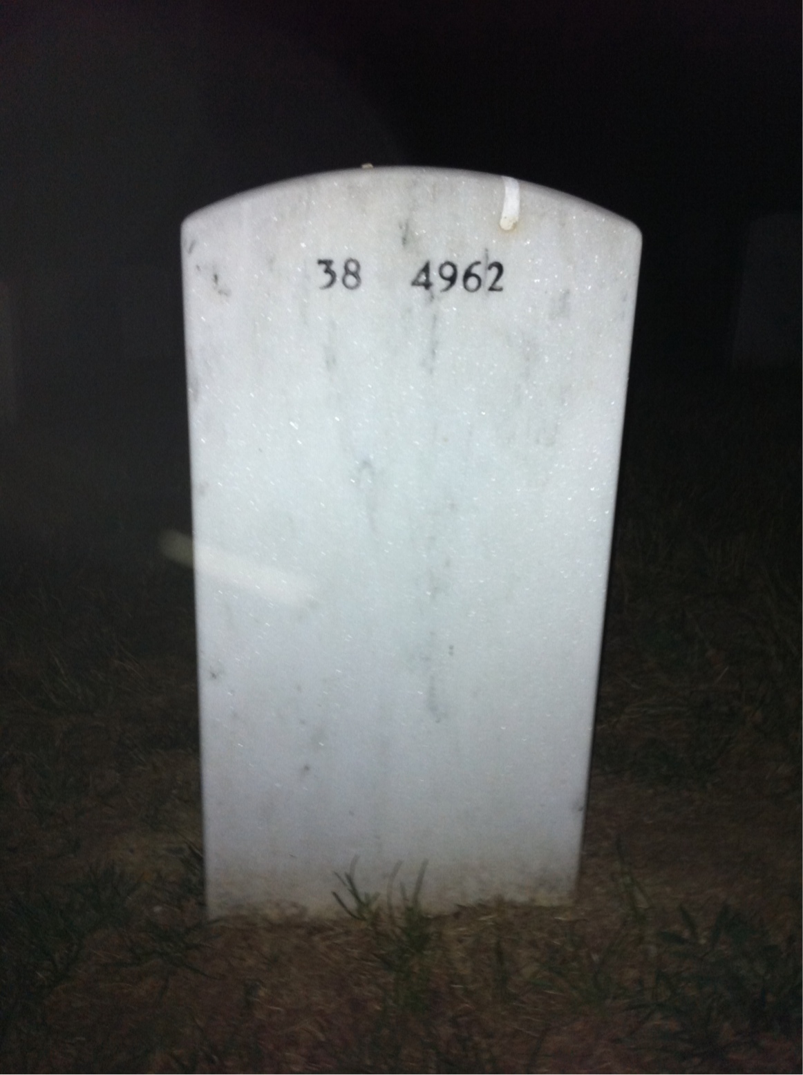 Back of headstone — Robert Mercer