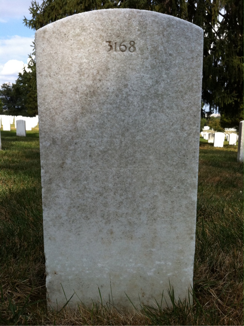 Back of headstone — Carlyle Cordill