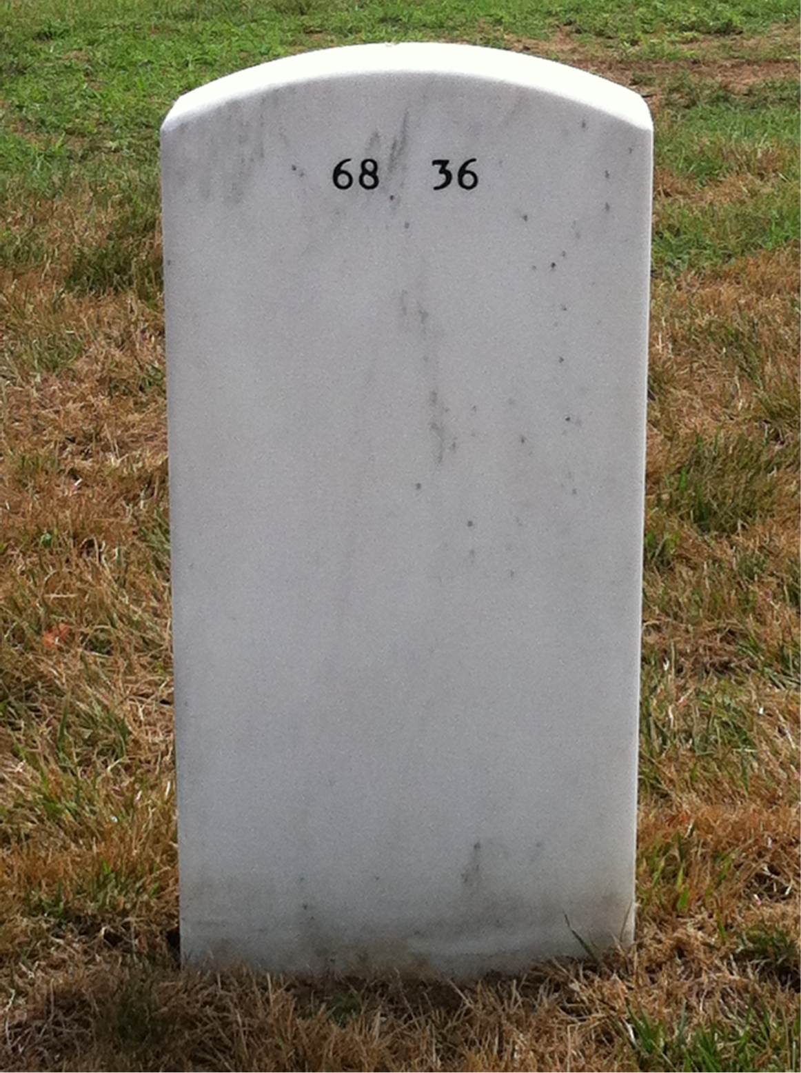 Back of headstone — Charles Langley