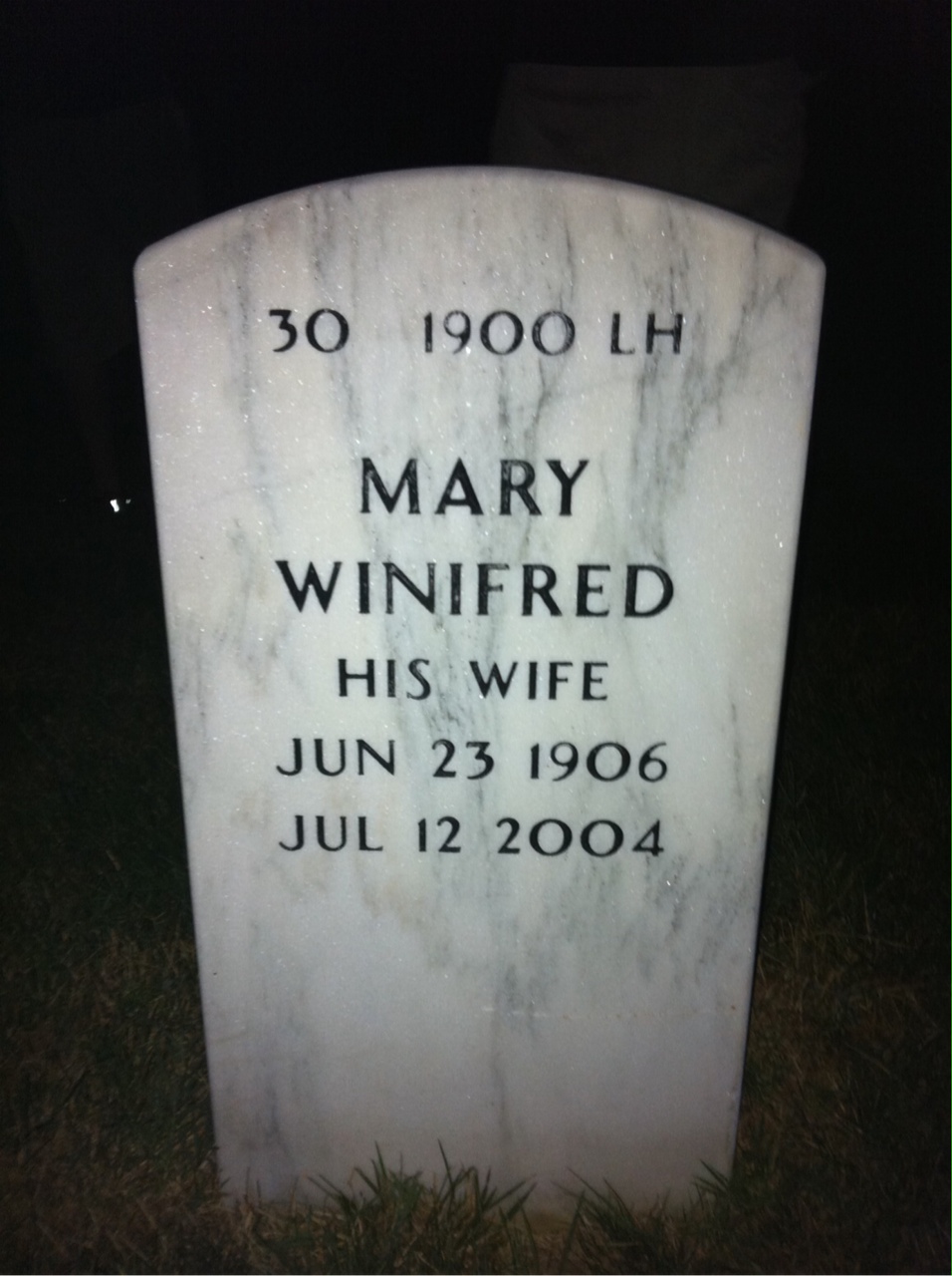 Back of headstone — George Fraser