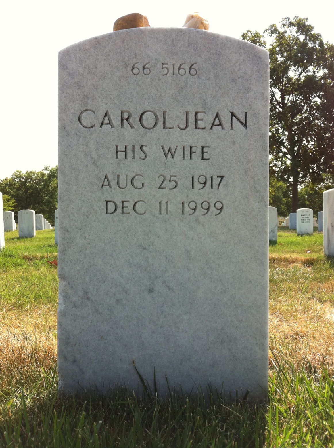 Back of headstone — Wilbur Murphy