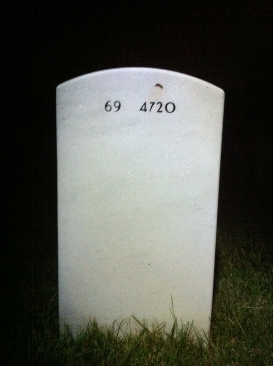 Back of headstone — Richard Leveque
