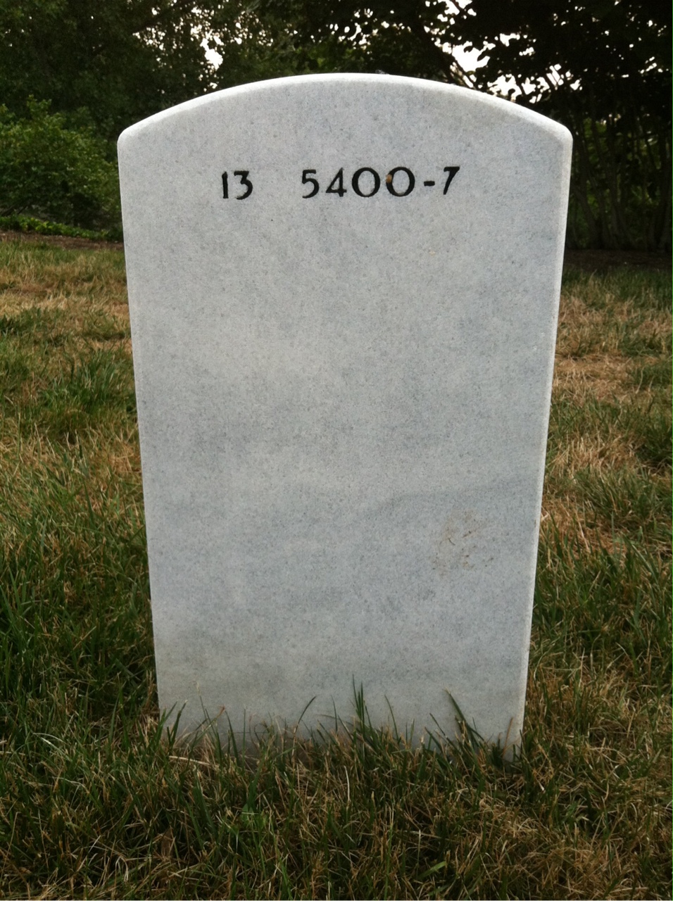 Back of headstone — William Altemus