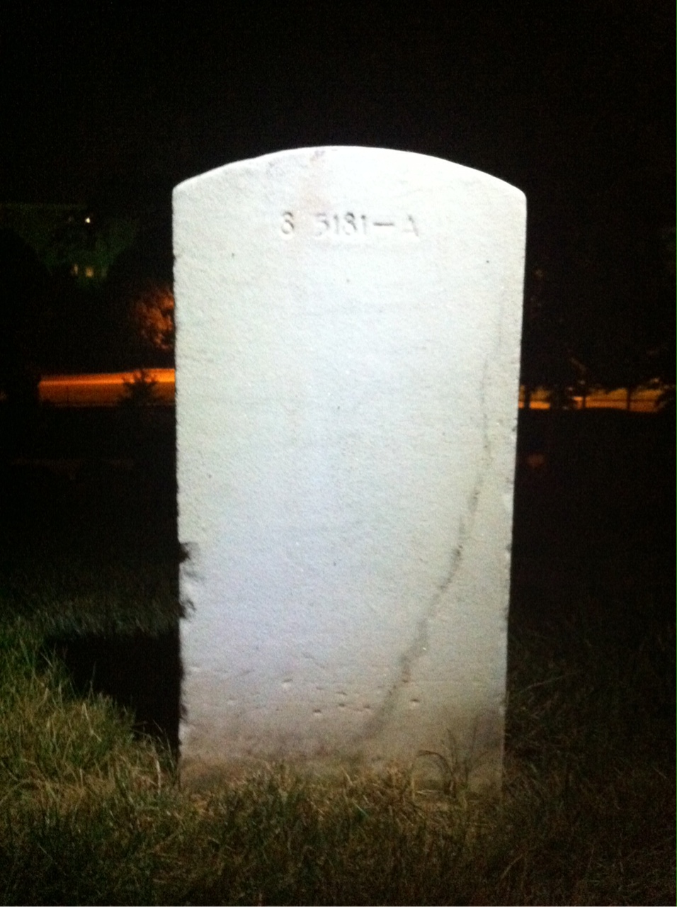 Back of headstone — Norfleet Blaine
