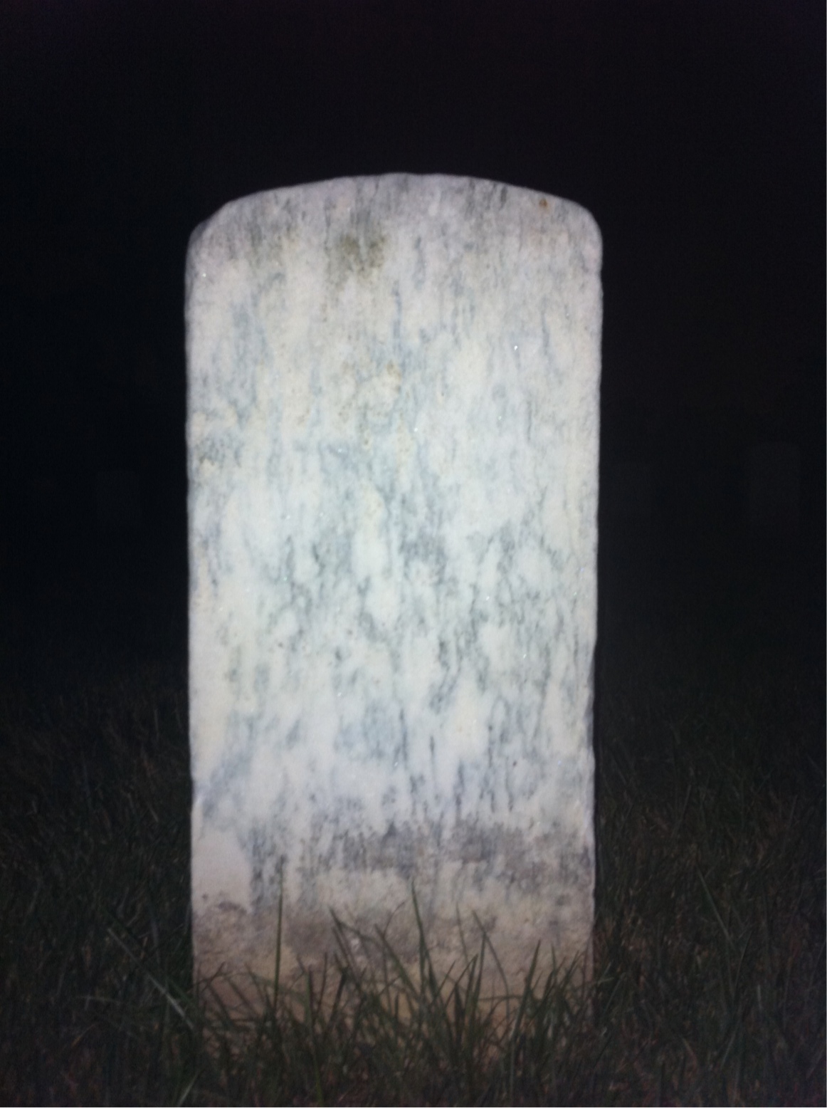 Back of headstone — Albert Austin