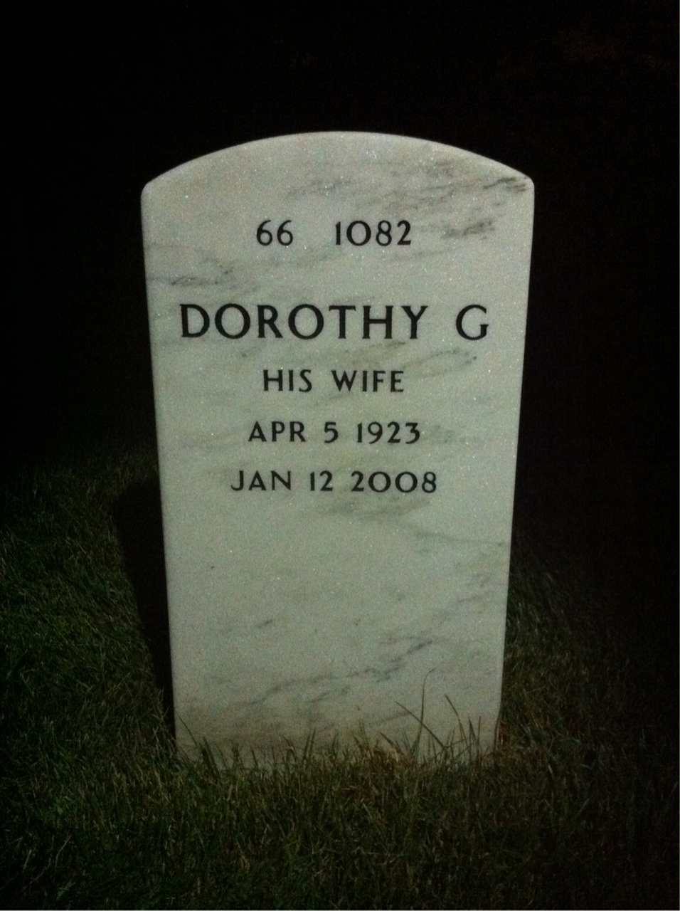 Back of headstone — Charles Church