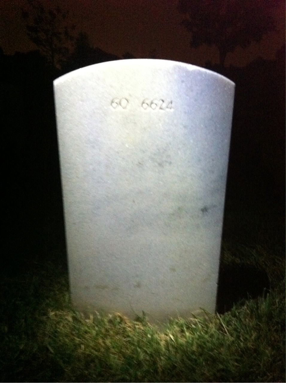Back of headstone — David Moak