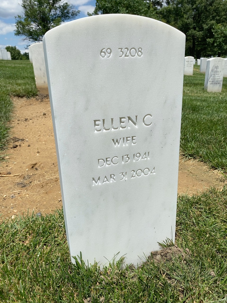 Back of headstone — Dennis Bielinski