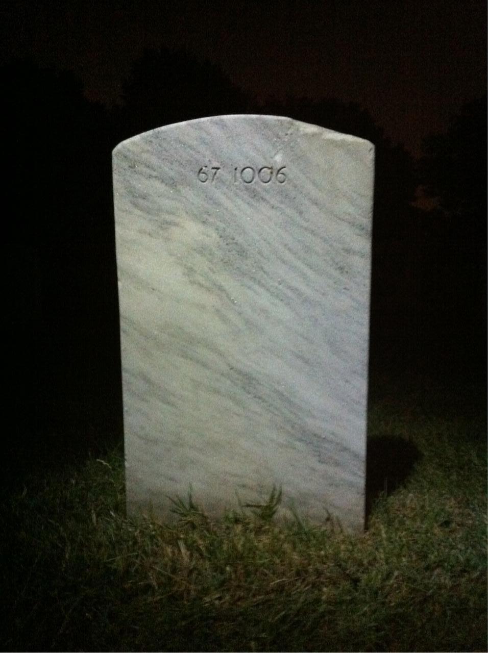 Back of headstone — Charles Moody