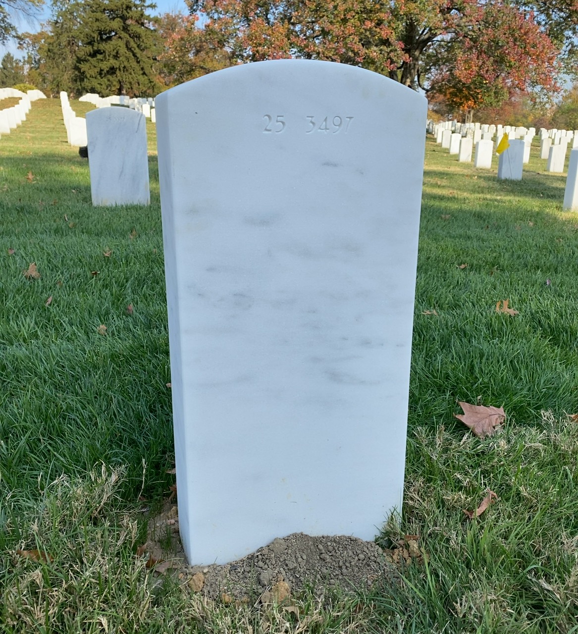 Back of headstone — William P Dunn