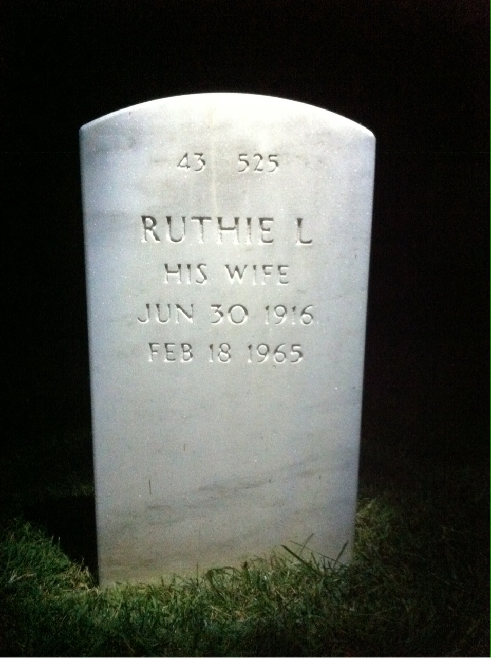 Back of headstone — Andrew Qualls