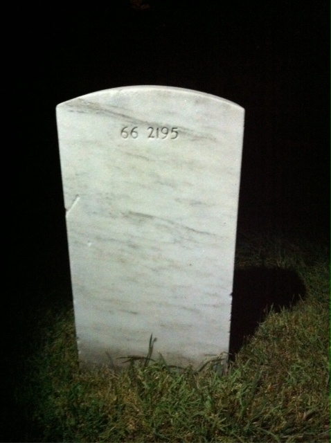 Back of headstone — Winfield Hammiel