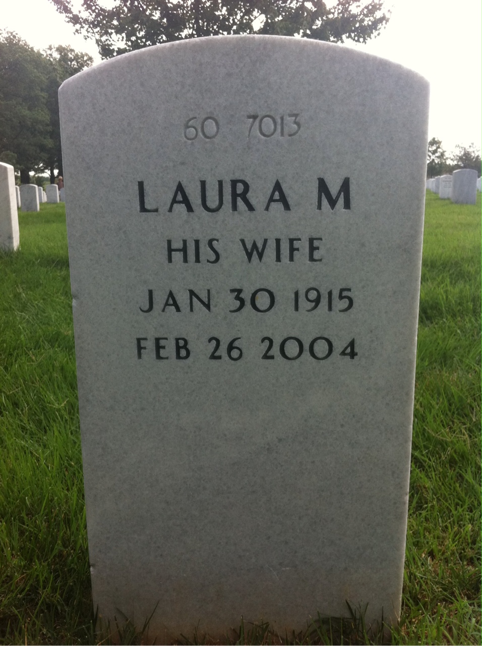 Back of headstone — James Bartholomew