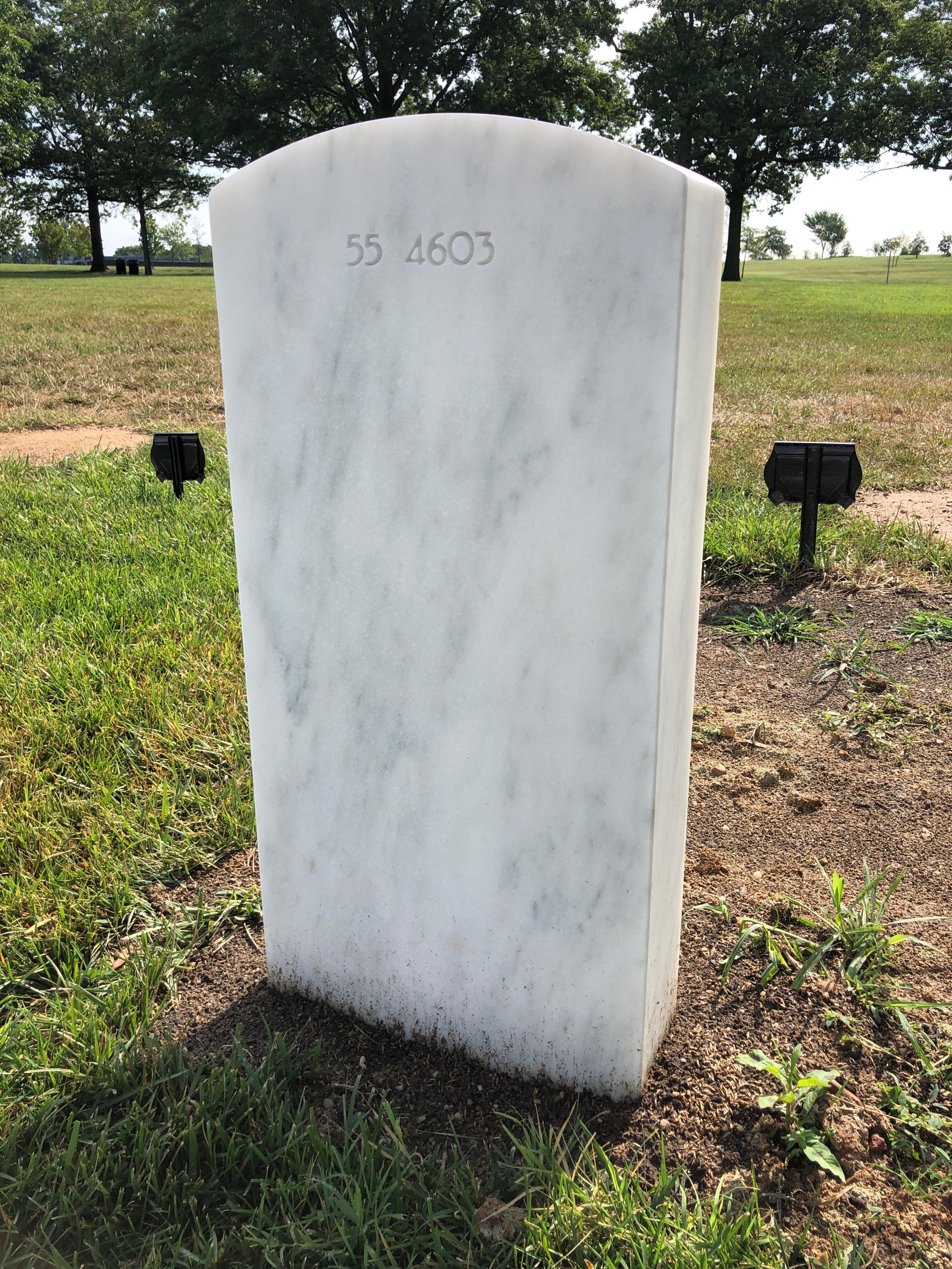 Back of headstone — Ulric Montcalm