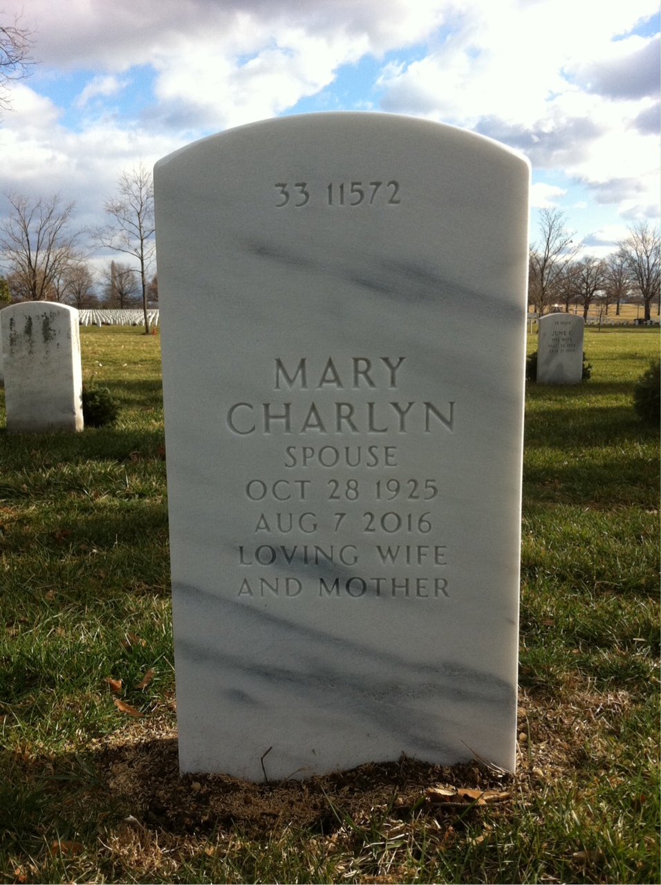Back of headstone — Ira Vail