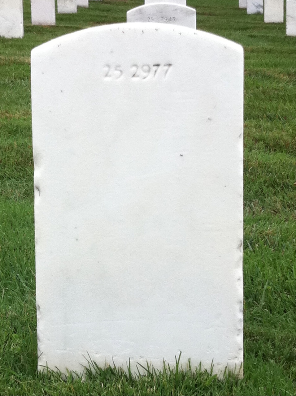 Back of headstone — Susie Moses