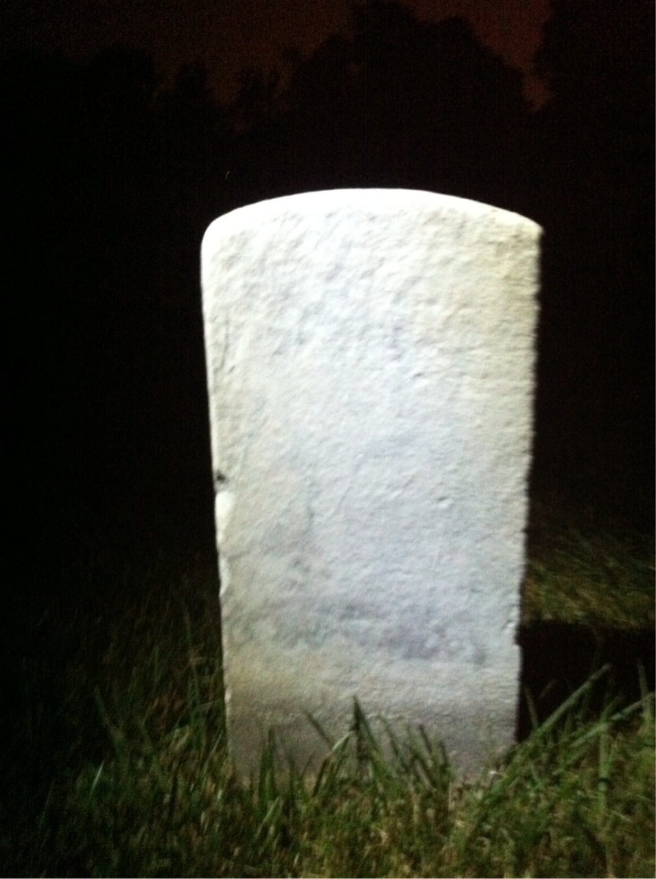 Back of headstone — N Mitchell