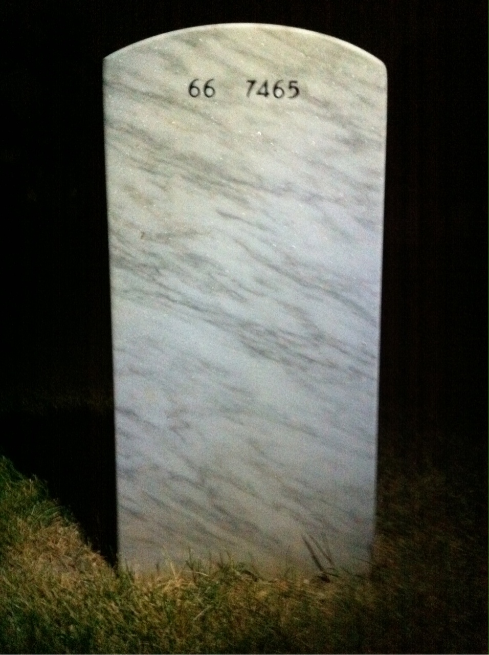 Back of headstone — William Skivington