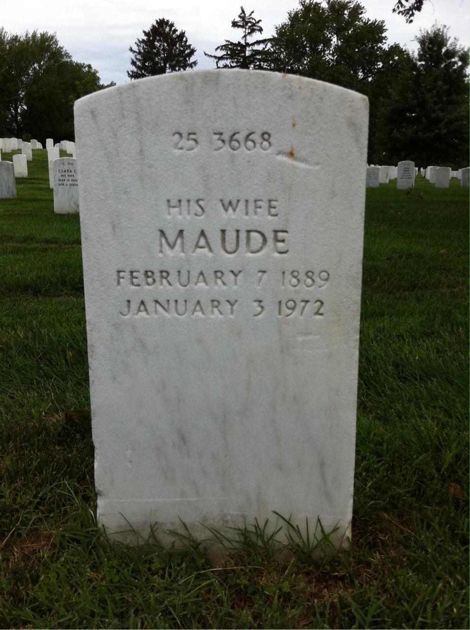 Back of headstone — John Mckay