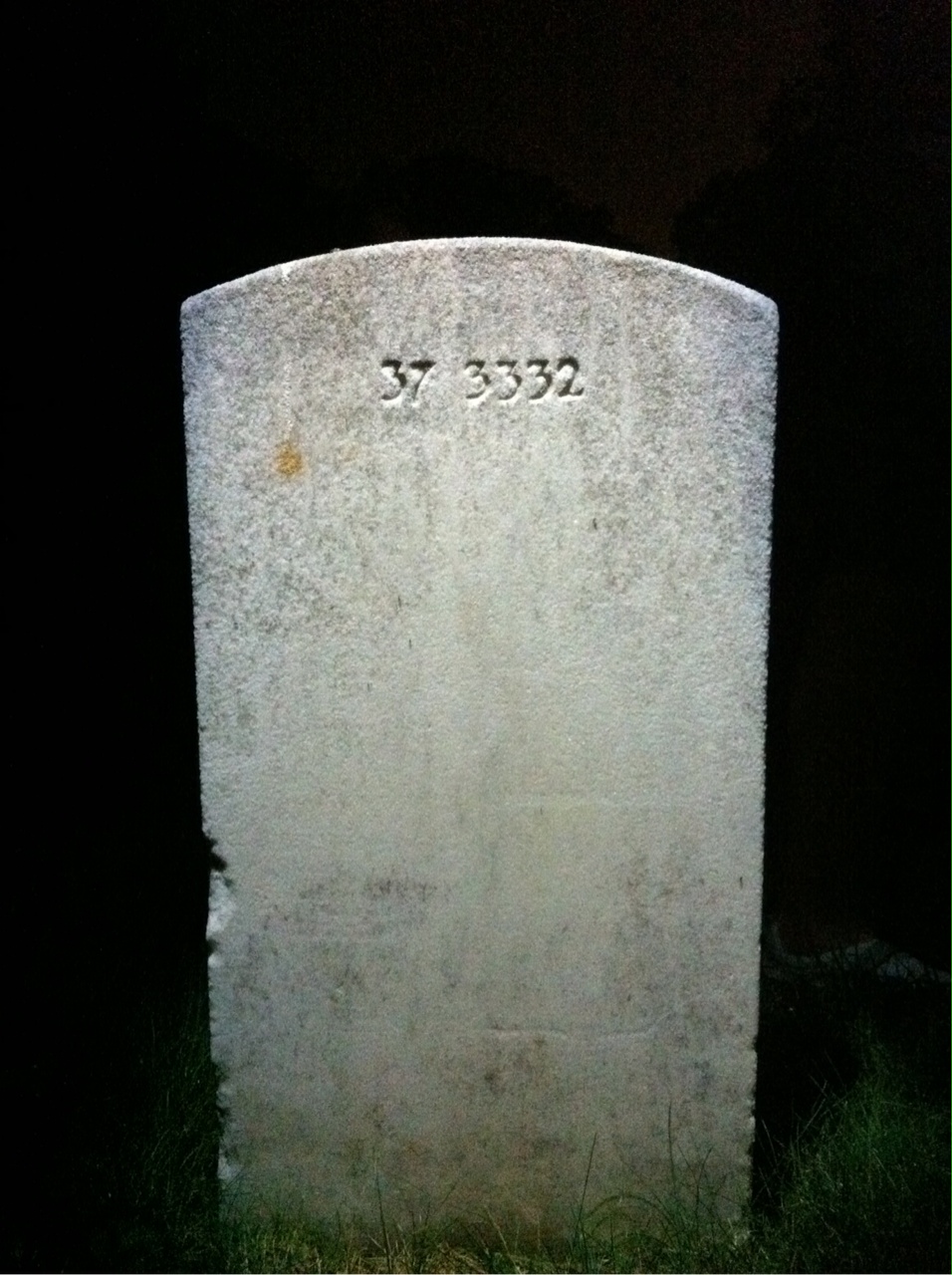 Back of headstone — Charles Arnold